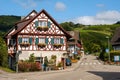 View of traditional german half-timbered houses located in Sasbachwalden