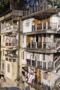 View of traditional homes of Darjeeling city in west bengal