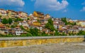 View of traditional houses in the old town of Veliko Tarnovo, Bulgaria Royalty Free Stock Photo