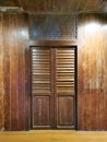 View of traditional malay house door , build without a nail. Royalty Free Stock Photo