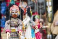 Selective focus on traditional Nepali wooden string puppet, Bhaktapur, Nepal