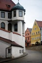 View of the traditional painted bavarian houses in the village of Fussen, Germany Royalty Free Stock Photo