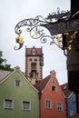View of the traditional painted bavarian houses in the village of Fussen, Germany Royalty Free Stock Photo