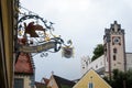 View of the traditional painted bavarian houses in the village of Fussen, Germany Royalty Free Stock Photo