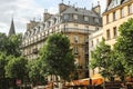 View on traditional parisian buildings in Paris