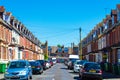 Traditional terraced houses at a street of Folkestone Royalty Free Stock Photo