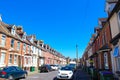 Traditional terraced houses at a street of Folkestone Royalty Free Stock Photo