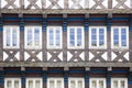 View at traditional windows from Hanover, Germany