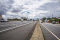 View of traffic on interstate 285 from the median Royalty Free Stock Photo