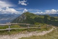 View from the trail at Monte Baldo, Malcesine, Lombardy, Italy.