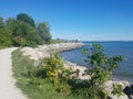 Lakeshore trail near Ontario lake Royalty Free Stock Photo