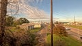 The View From a Train as it Departs Beaumont in the US State of Texas