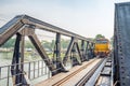 View at the Train at Kanchanaburi bridge over Kwai river - Thailand Royalty Free Stock Photo