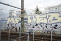 View of beside train station at Gare de Paris-Est or Paris Gare de l`est railway station Royalty Free Stock Photo