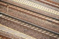 A view of a train station in the morning in Japan. Royalty Free Stock Photo