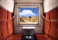 View from the Train Window Royalty Free Stock Photo