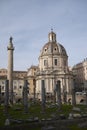 View of Trajan Forum in Rome Royalty Free Stock Photo