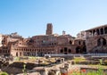 View of the Trajan's market, Fori Imperiali, Rome, Royalty Free Stock Photo