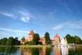 View on Trakai castle across lake, Royalty Free Stock Photo