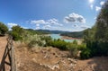 view of the Tranco reservoir located in the Sierras de Cazorla Segura y las Villas Natural Park in Jaen Spain