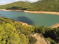 view of the Tranco reservoir located in the Sierras de Cazorla Segura y las Villas Natural Park in Jaen Spain