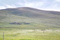 A view from the Trans-Siberian train at Ulaanbaatar , Mongolia Royalty Free Stock Photo