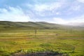 A view from the Trans-Siberian train at Ulaanbaatar , Mongolia Royalty Free Stock Photo