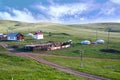 A view from the Trans-Siberian train at Ulaanbaatar , Mongolia Royalty Free Stock Photo