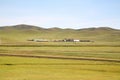 A view from the Trans-Siberian train at Ulaanbaatar , Mongolia Royalty Free Stock Photo