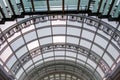 View of the transparent glass ceiling