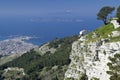 View on Trapani and Egadi Islands from Erice Royalty Free Stock Photo
