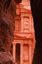 View of Treasury from the Siq, Petra Royalty Free Stock Photo