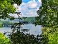 View through the Trees of Summersville Lake Royalty Free Stock Photo