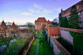 View of the trench from the window Malbork castle