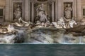 View of Trevi fountain at night, Rome Italy Royalty Free Stock Photo