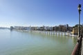 View of Triana from Isabel II bridge, Seville, Spain