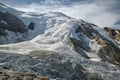 View on Trift glacier from Hohsaas close to Saas-Grund in Switzerland