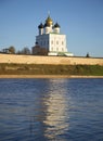 View of the Trinity Cathedral. Pskov Kremlin, Russia Royalty Free Stock Photo
