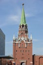 View of the Trinity Tower of the Kremlin in Moscow Royalty Free Stock Photo