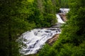 View of Triple Falls, in Dupont State Forest, North Carolina. Royalty Free Stock Photo