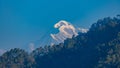 A view of the Trisul mountain peak on Royalty Free Stock Photo