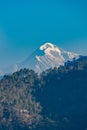 A view of the Trisul mountain peak on the Himalayan range Royalty Free Stock Photo