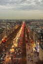 View from the Triumphe arc in Paris.