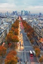 View from the Triumphe arc in Paris.