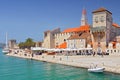 View of Trogir harbour and castle in Croatia Royalty Free Stock Photo