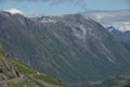 View of Trollstigen or Trolls Path which is a serpentine mountain road in Norway