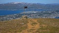 View of Tromso from Floya in Troms county, Norway Royalty Free Stock Photo