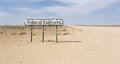 view of tropic of capricorn sign in Namibia