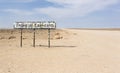 view of tropic of capricorn sign in Namibia