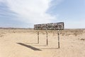 view of tropic of capricorn sign in Namibia